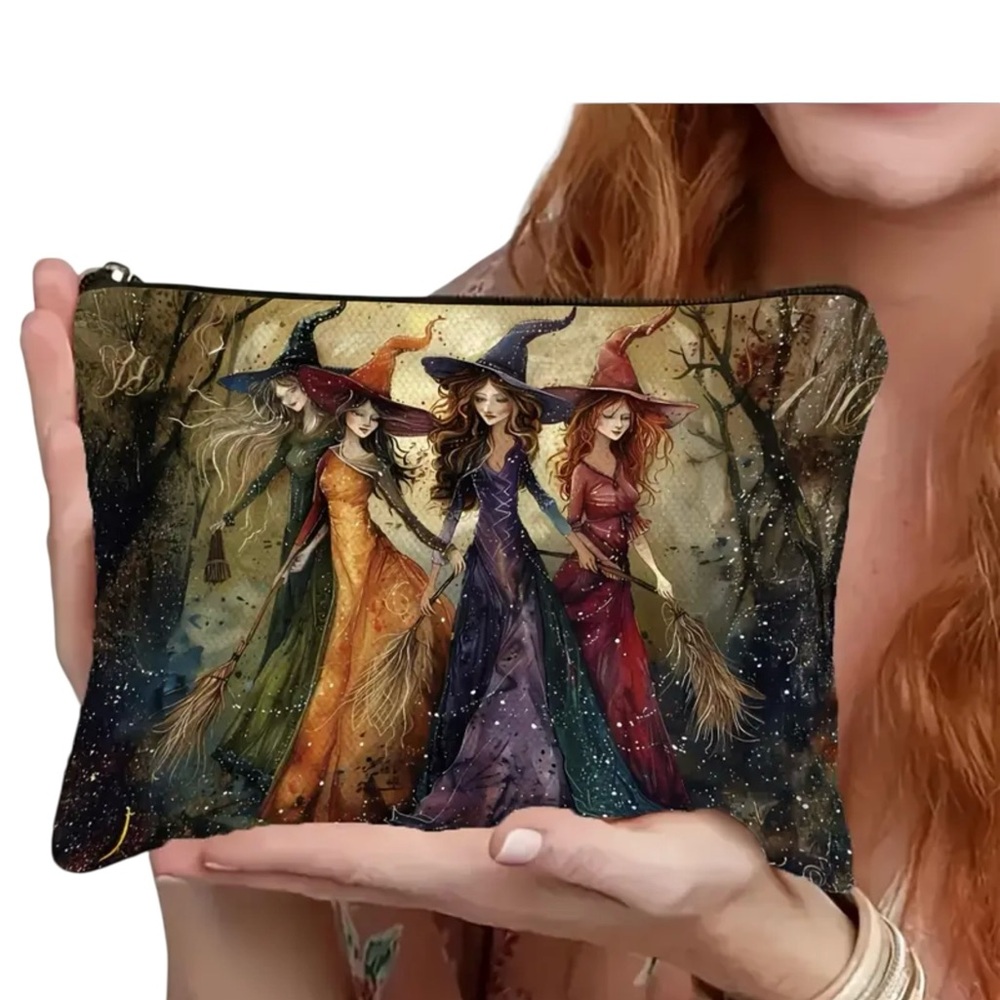 Colorful Witch-Themed Women's Clutch